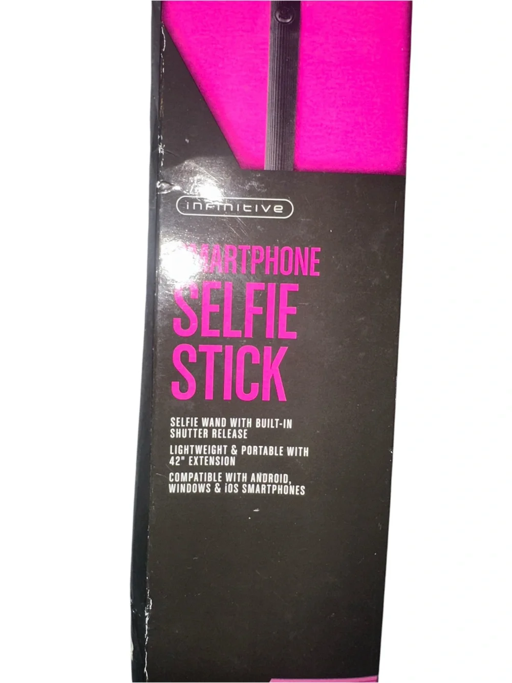 INFINITY Smartphone Selfie Stick - Black & Silver